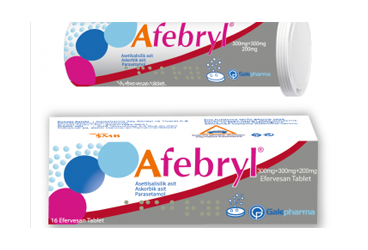 AFEBRYL 300 MG /300 MG/200 MG EFERVESAN TABLET (16 TABLET)